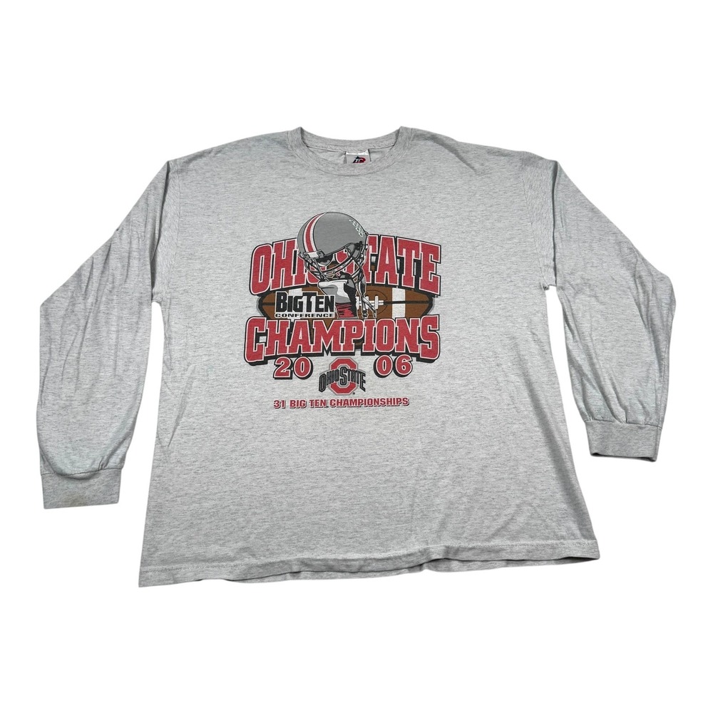 Ohio State Buckeyes Shirt Mens XL NCAA Football Big Ten Champions Long Sleeve